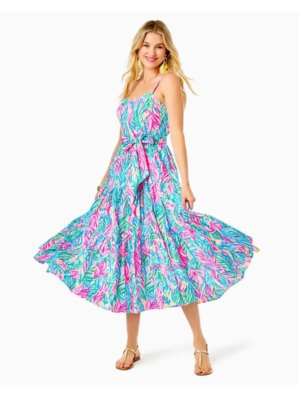 Lilly Pulitzer Edith Midi Dress Sea Turtle Soiree 6 Midi Dress $248 NWT